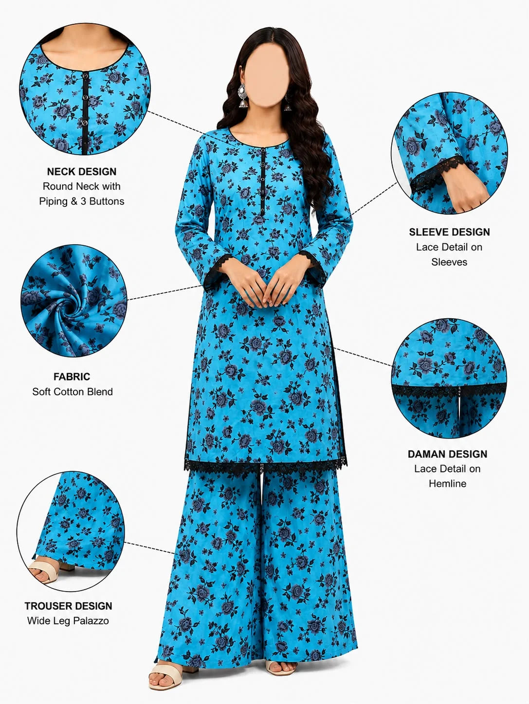 Sky Black 2PC Casual Set